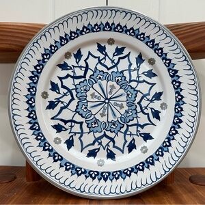 Williams Sonoma California 8.5in Plate Blue White Silver Vintage②